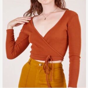 Big Bud Press - Rust Red Wrap Top